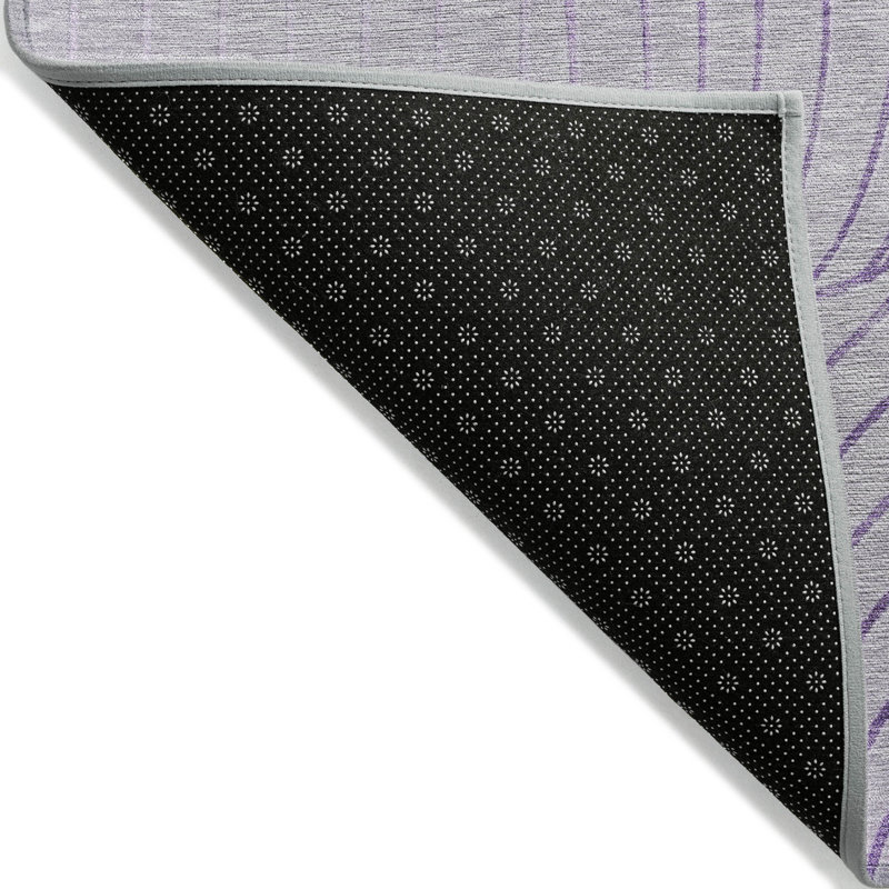 Machine Washable Indoor/Outdoor Xhevrie Lavender Rug, Rectangle 1'8" x 2'6"