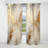 Beige And Gold Marble Lightning III - Abstract Shapes Curtain - Velvet Room Darkening - 1 panel-107826844