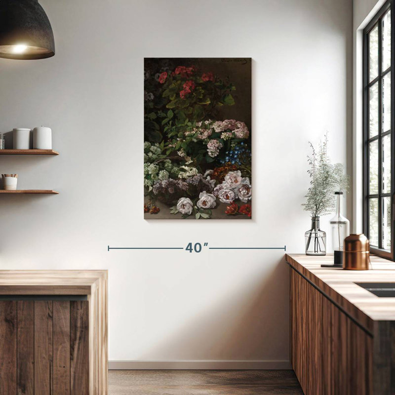 Harnek fleurs printanières 1864, H 36 po x l 24 po