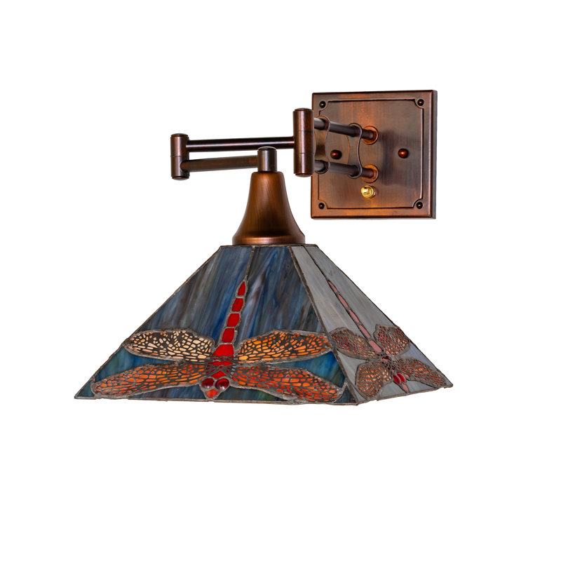 10-16" Wide Prairie Dragonfly Swing Arm Wall Sconce