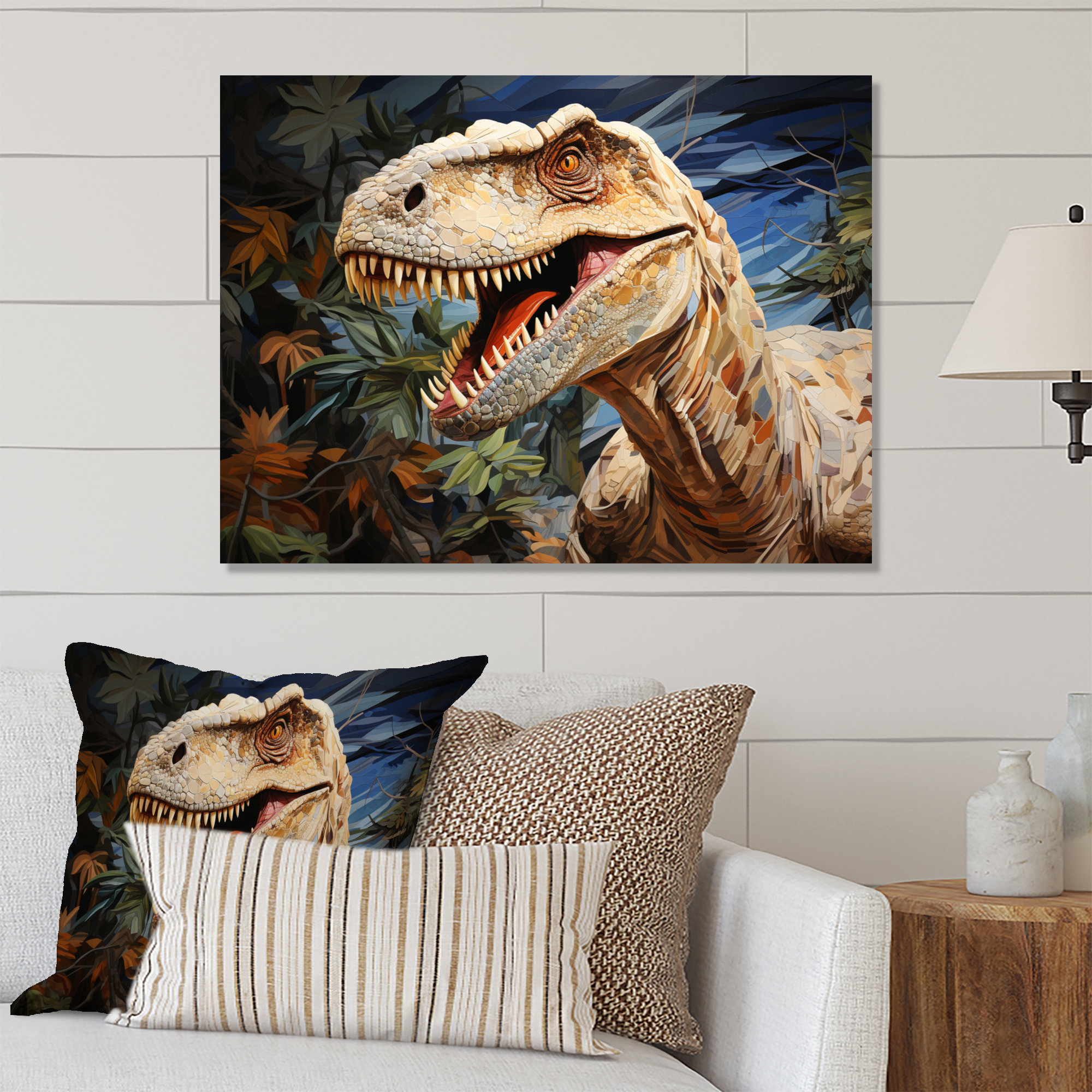 Trinx Dinosaur Prehistoric Legacy Pastoral I - Animals Metal Wall Art ...