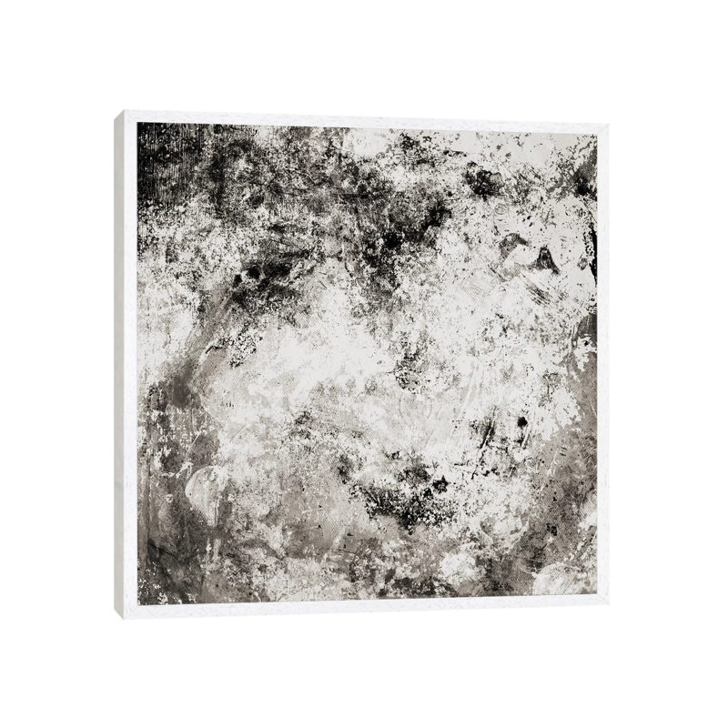 Chaotic Calm Neutral by Mlli Villa - Print on Canvas, White Floater Framed, 93.98cm H x 93.98cm W x 3.81cm D