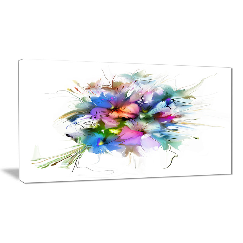 « summer color florals », reproduction de peinture à l’huile sur toile, H 16 po x l 32 po x p 1 po