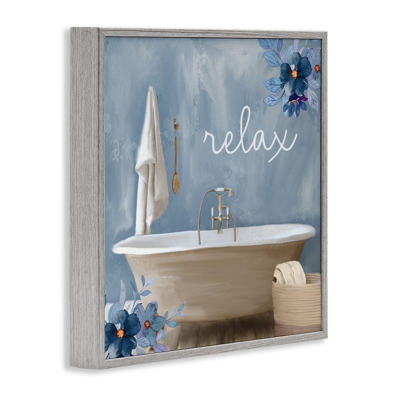Art floral giclée encadrée par Blue Allen, H 12 po x l 12 po x P 1,5 po, Estampe numérique Farmhouse