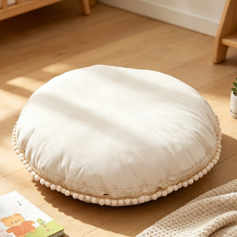Coussin de lecture crème avec coussin Sherpa
