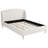 Upholstered Platm Bed With Wingback Headboard-378184987