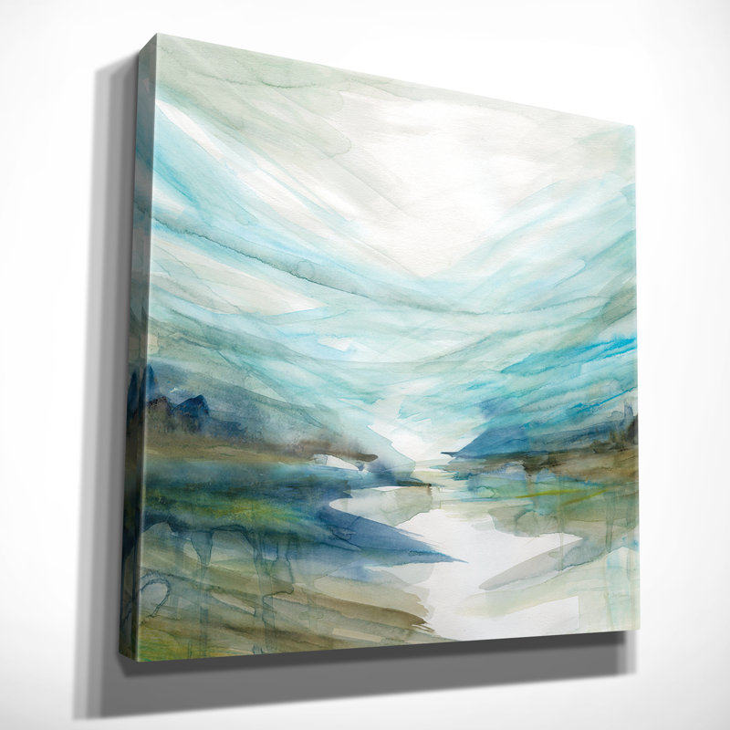 « mou river reflection », reproduction de peinture à l’acrylique sur toile tendue, H 24 po x l 24 po x p 1,5 po