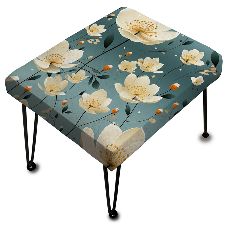 Essence Petals Blooms Floral Pattern - Floral Rectangle Ottoman