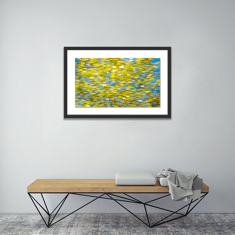 Waving Print by Geoffrey Baris, Black, 37" H x 60" W x 2.5" D