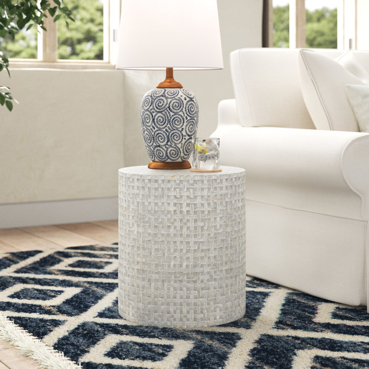 Eve Drum Side Table – Birch, Home Furniture