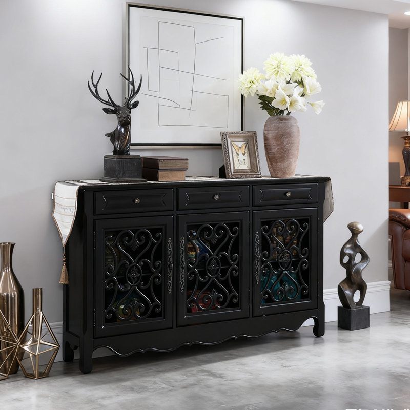 Banc de rangement noir pour chaussures en bois massif, Noir