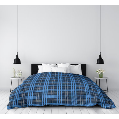 Polyester Plaid Duvet Cover