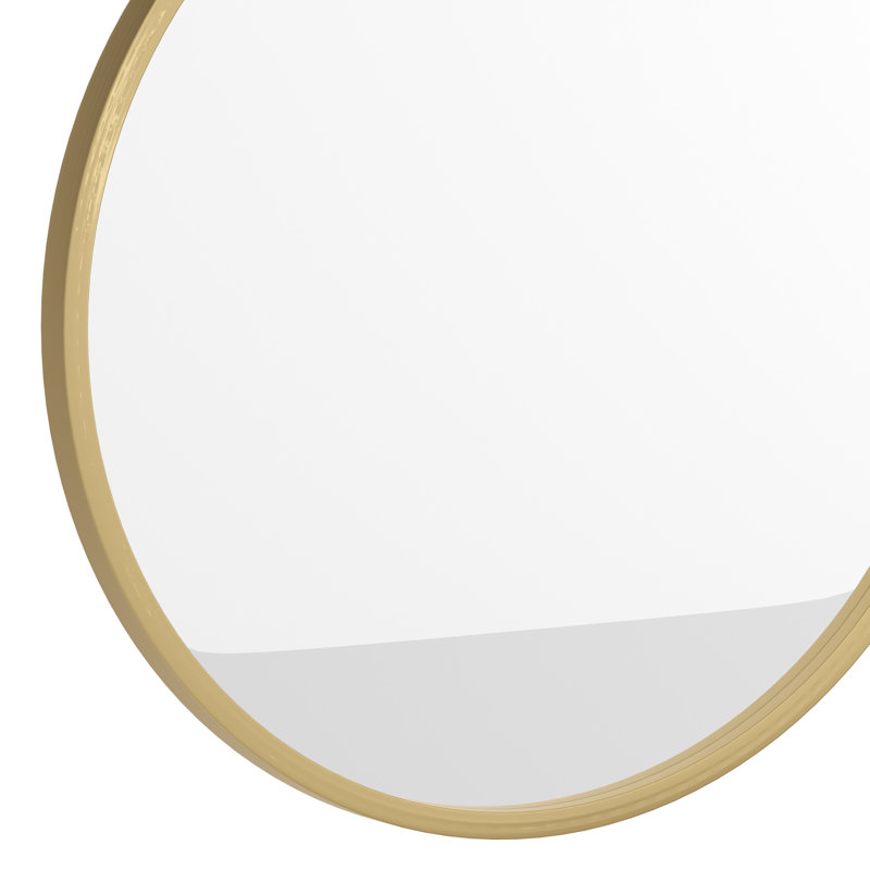 Miroir d'appoint mural Gagalis, H 20 po x l 20 po x P 0,78 po, Or