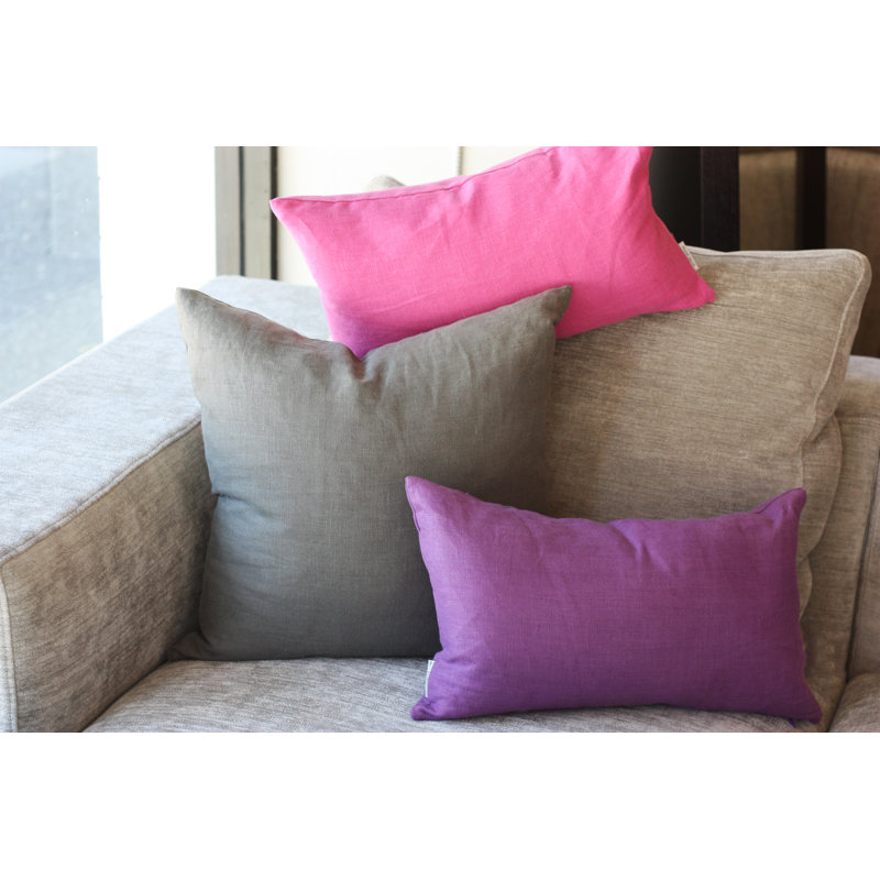 Tuscany Linen Throw Pillow, Purple