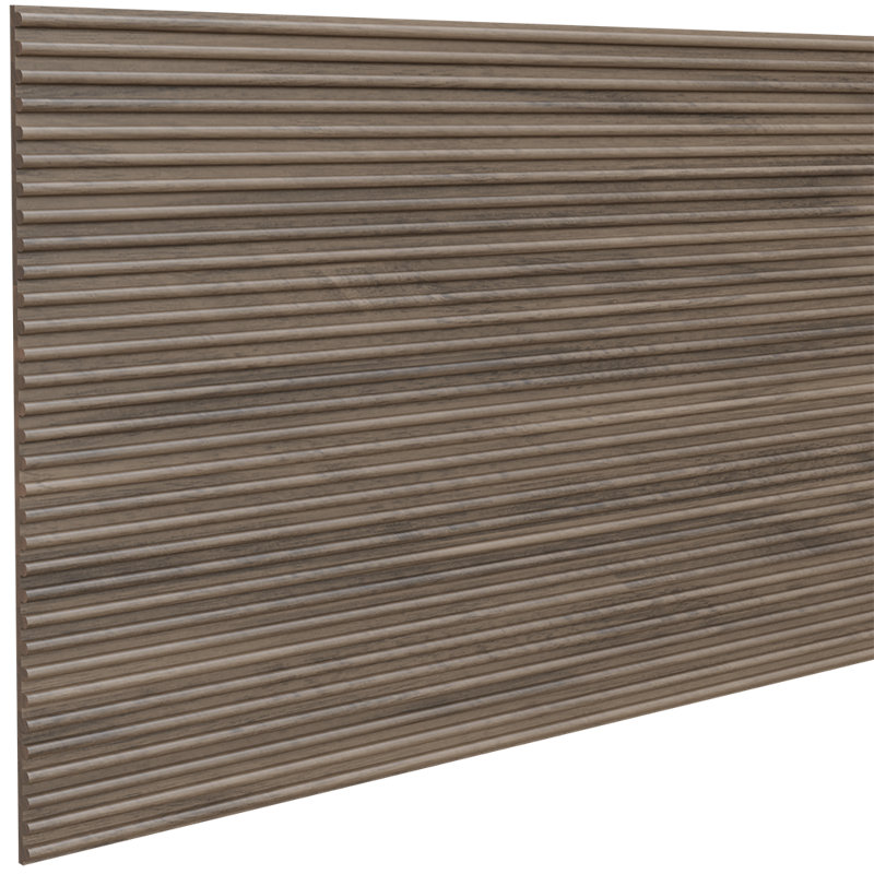 Tambour double à billes de 1/4 po de profondeur (l 12 po x L 96 po), Noyer naturel