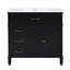 Meuble-lavabo 36 po avec lavabo, armoire de salle de bain noire avec tiroirs, cadre solide et panneau de fibres à densité moyenne, un paquet-1444447316