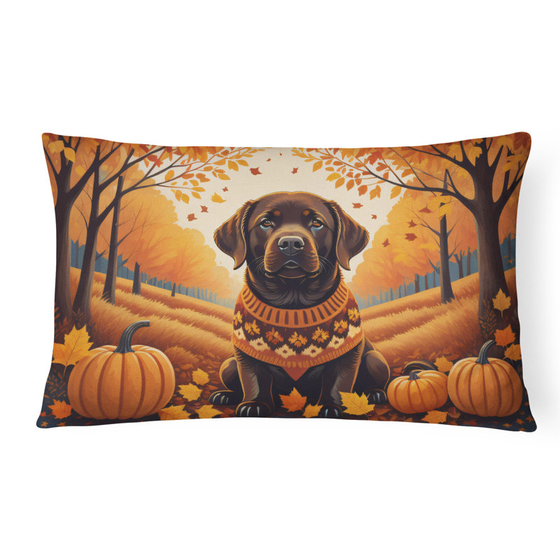 Coussin décoratif chocolat Labrador Retriever