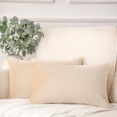 Coussins décoratifs en velours, coussin décoratif uni