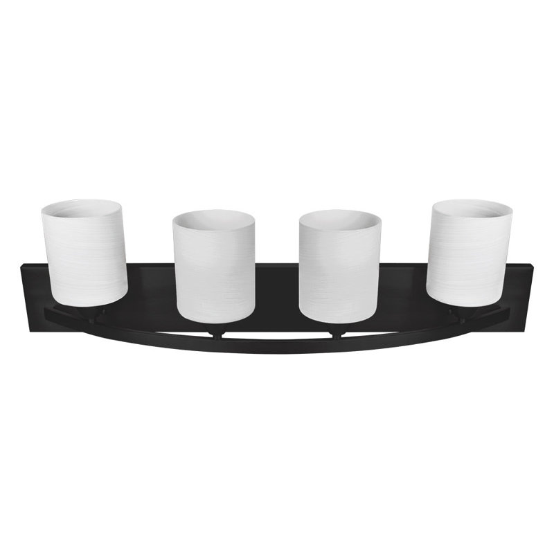 4 - Light Dimmable Vanity Light, Matte Black
