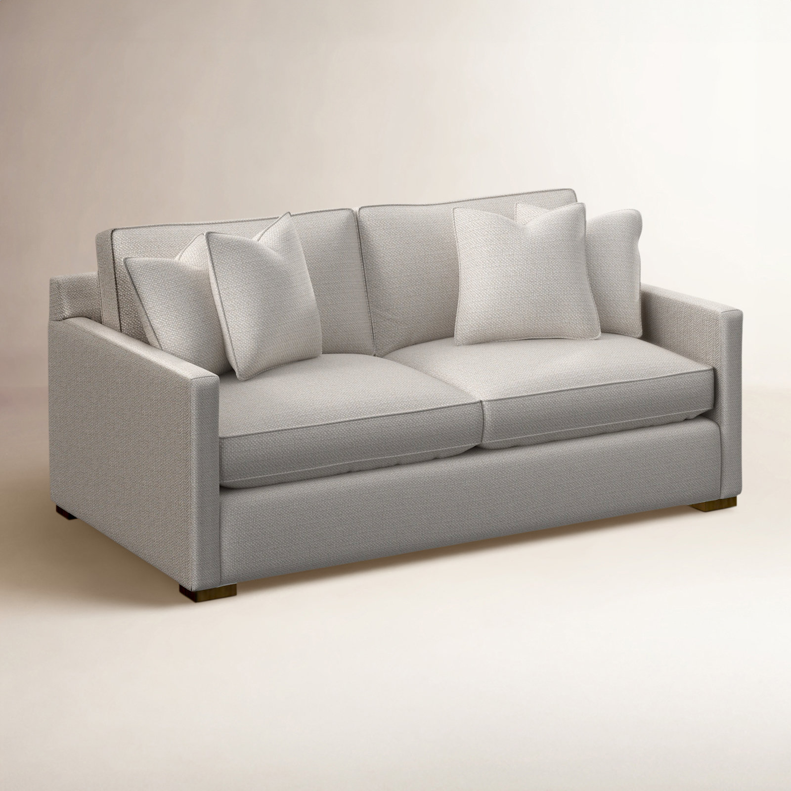 Bel-Air 79'' Upholstered Sofa, White Textured Performance; 0865-91, Havana