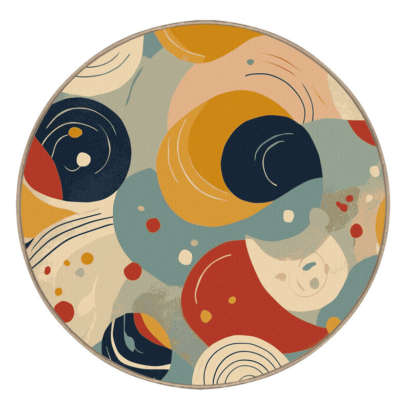 Spirited Line Rug, Round 8'