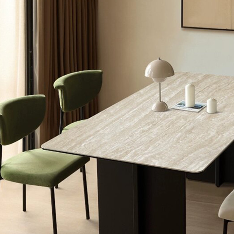 Table de salle à manger de style français rétro, H 29,52 po x L 55,11 po x l 31,49 po, 7