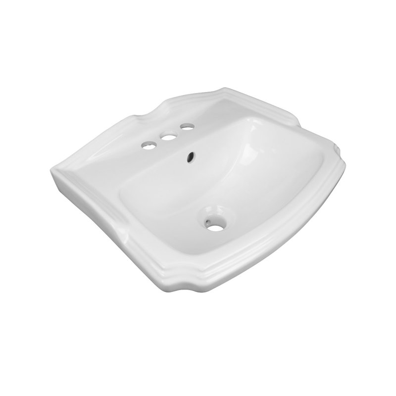 The Renovators Supply Inc. 14.75'' Gloss White Vitreous China Rectangular Bathroom Sink with Overflow