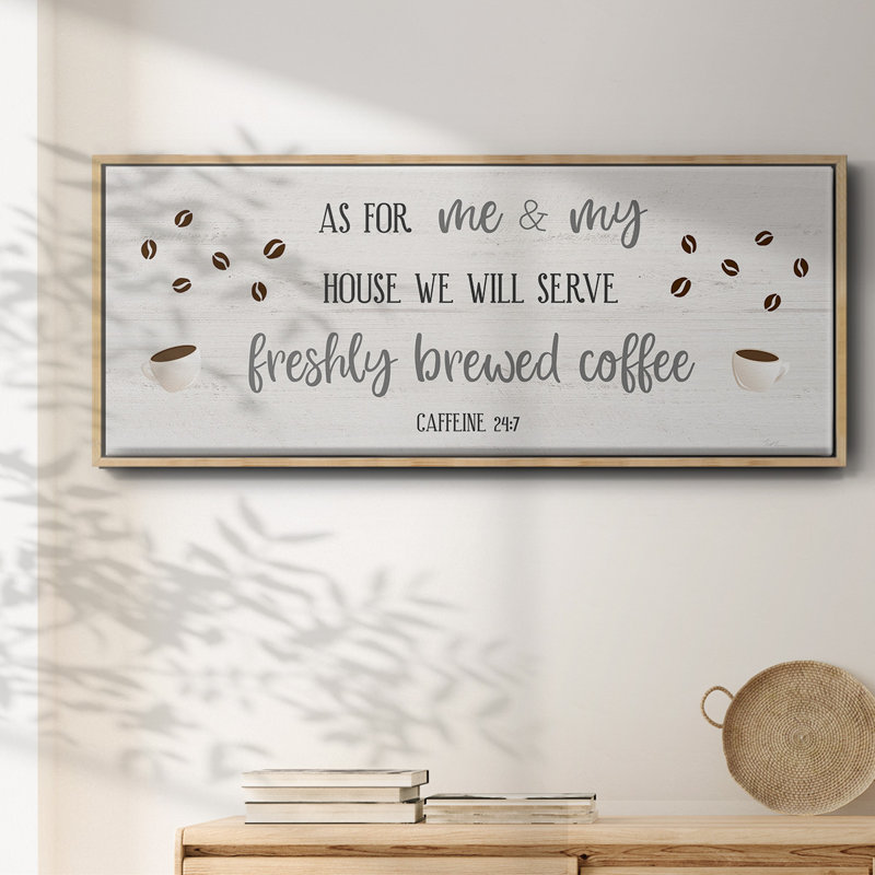 Caféine 24/7 - Toile avec cadre, H 20 po x l 50 po