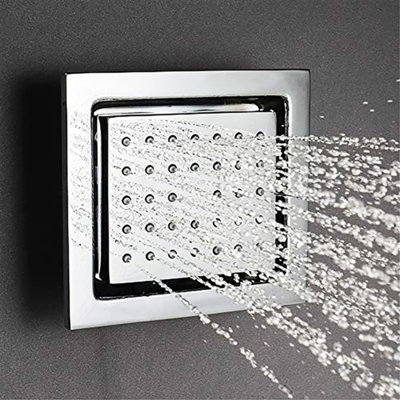 Hospitality bravat Altona Bathroom 16'' LED Shower Set With 1 Body Jets and Bravat Mixer Ceiling Mount