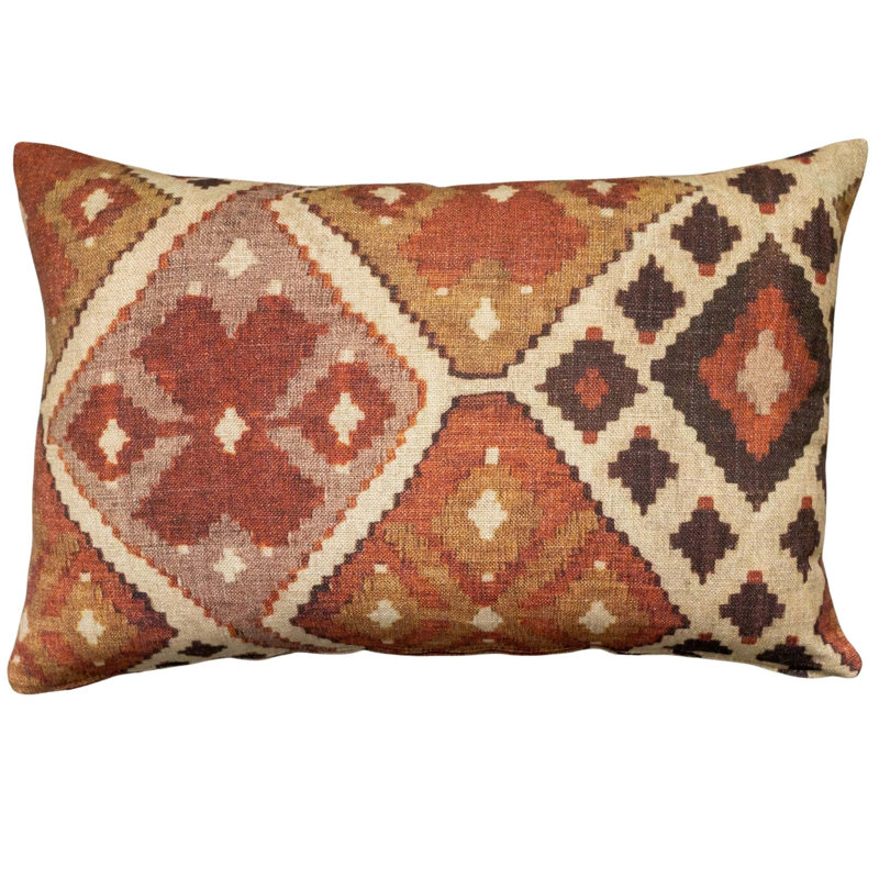 Geometric Red Cushion, Cover only, 58x38cm