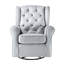 Fauteuil pivotant gris transitionnel avec planeur - Un fauteuil fonctionnel alliant stabilité et confort