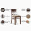 Ensemble de 2 chaises d'appoint rembourrées en bois massif Zida-959293408