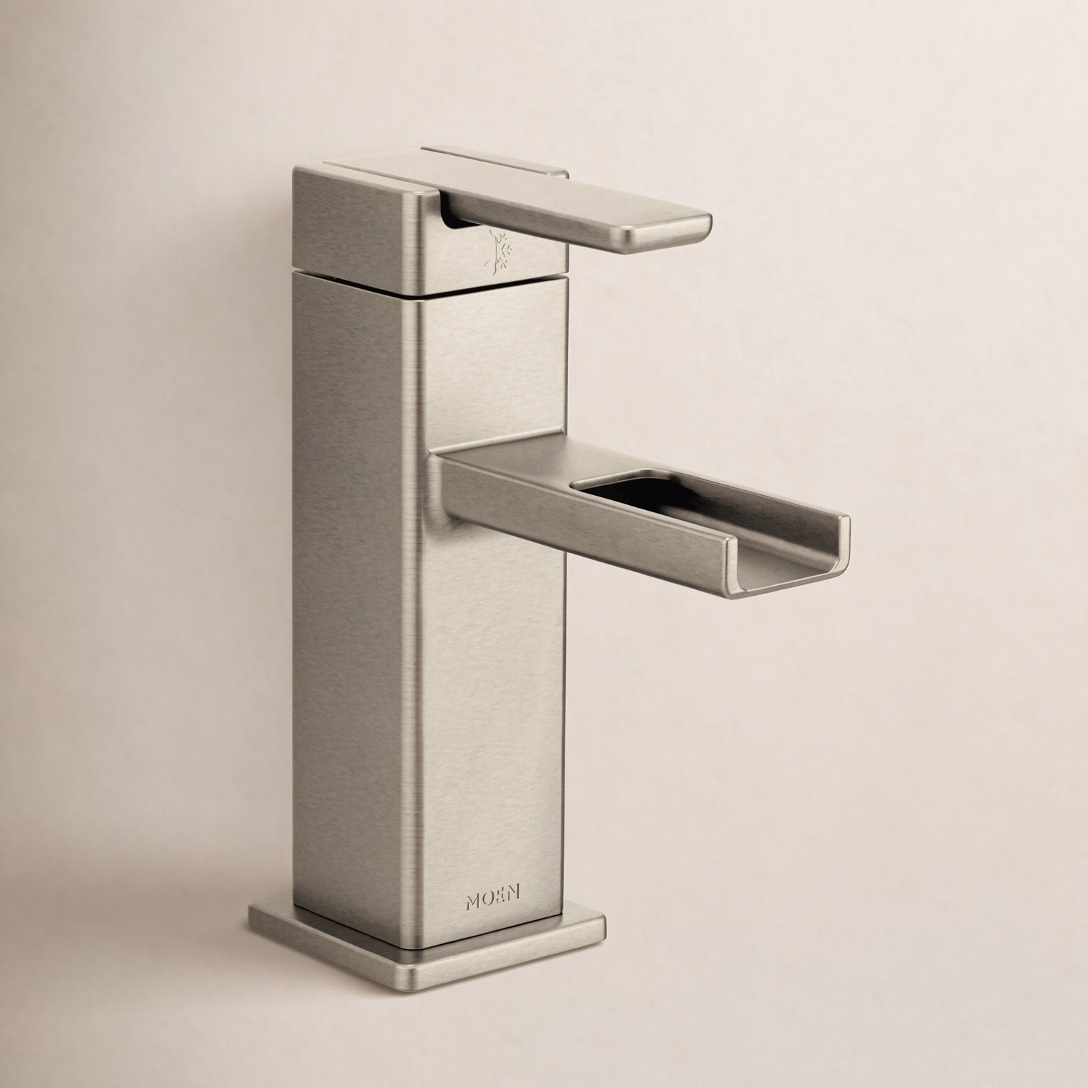 90 Degree Single-Hole Faucet with Drain, Brushed Nickel