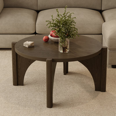 Table basse en bois de 30 po de largeur avec pieds croisés