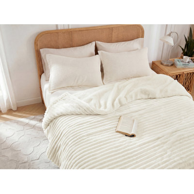 Bedsure 300gsm Soft Sherpa Fleece Blanket, GentleSoft Plush & Fluffy Spring Throw Gift