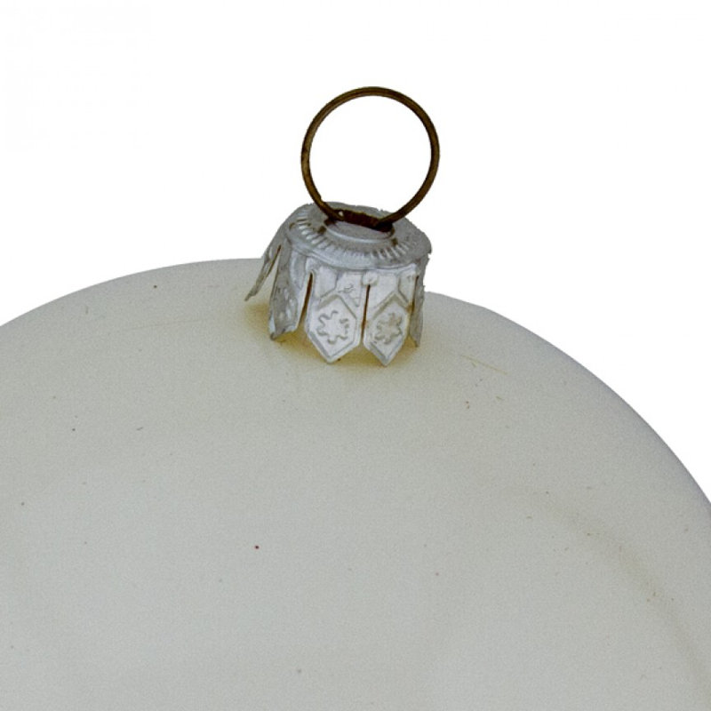 8cm Ball Ornament, White