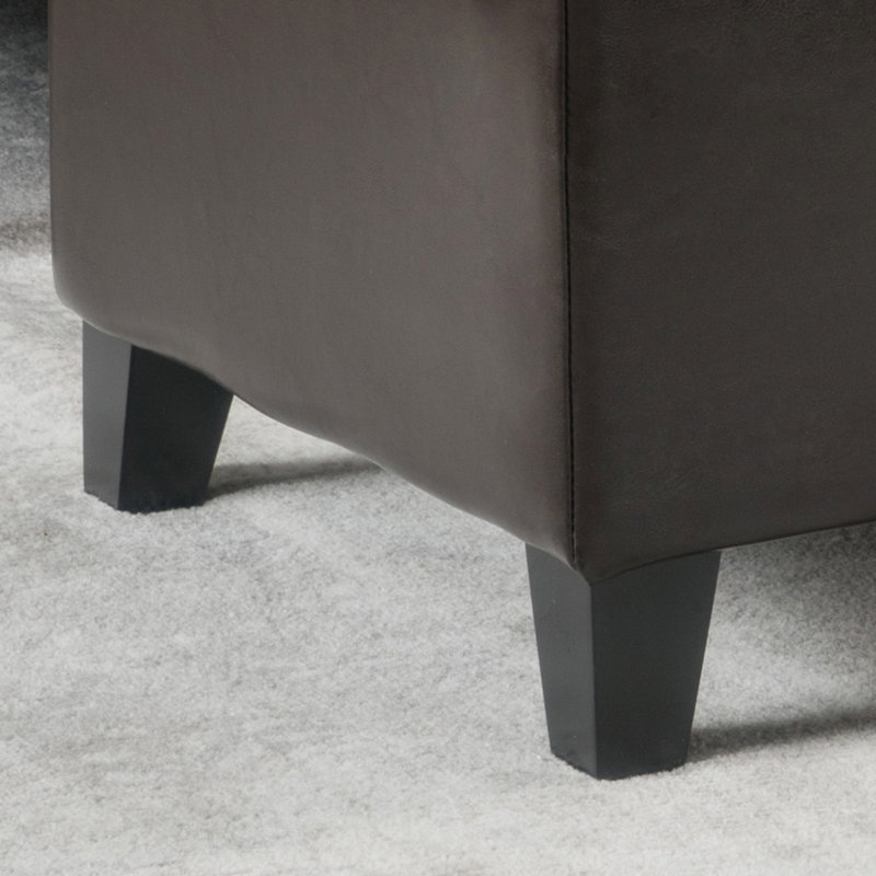 Banc de rangement à couvercle rabattable rembourré