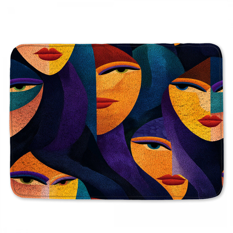 Tapis de bain abstrait, 24in W x 17in L