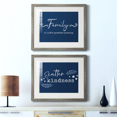 «Family Greatest Blessing», reproduction encadrée de qualité supérieure, prête à être accrochée