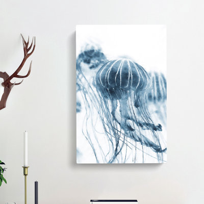 A Blue Jellyfish - Wrapped Canvas