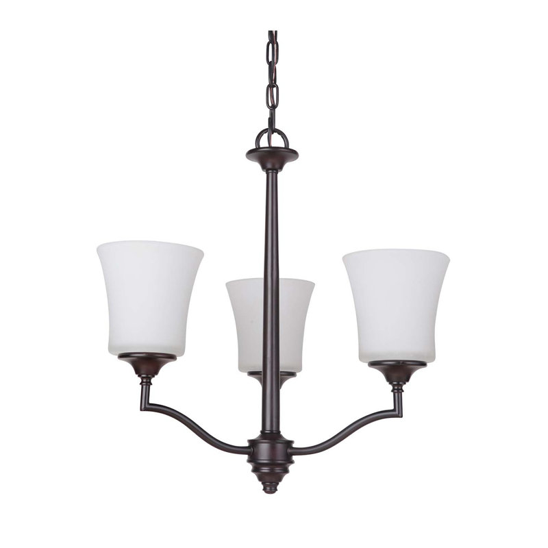 Lustre classique/traditionnel ombré 3 lumières Farnborough, Bronze huilé