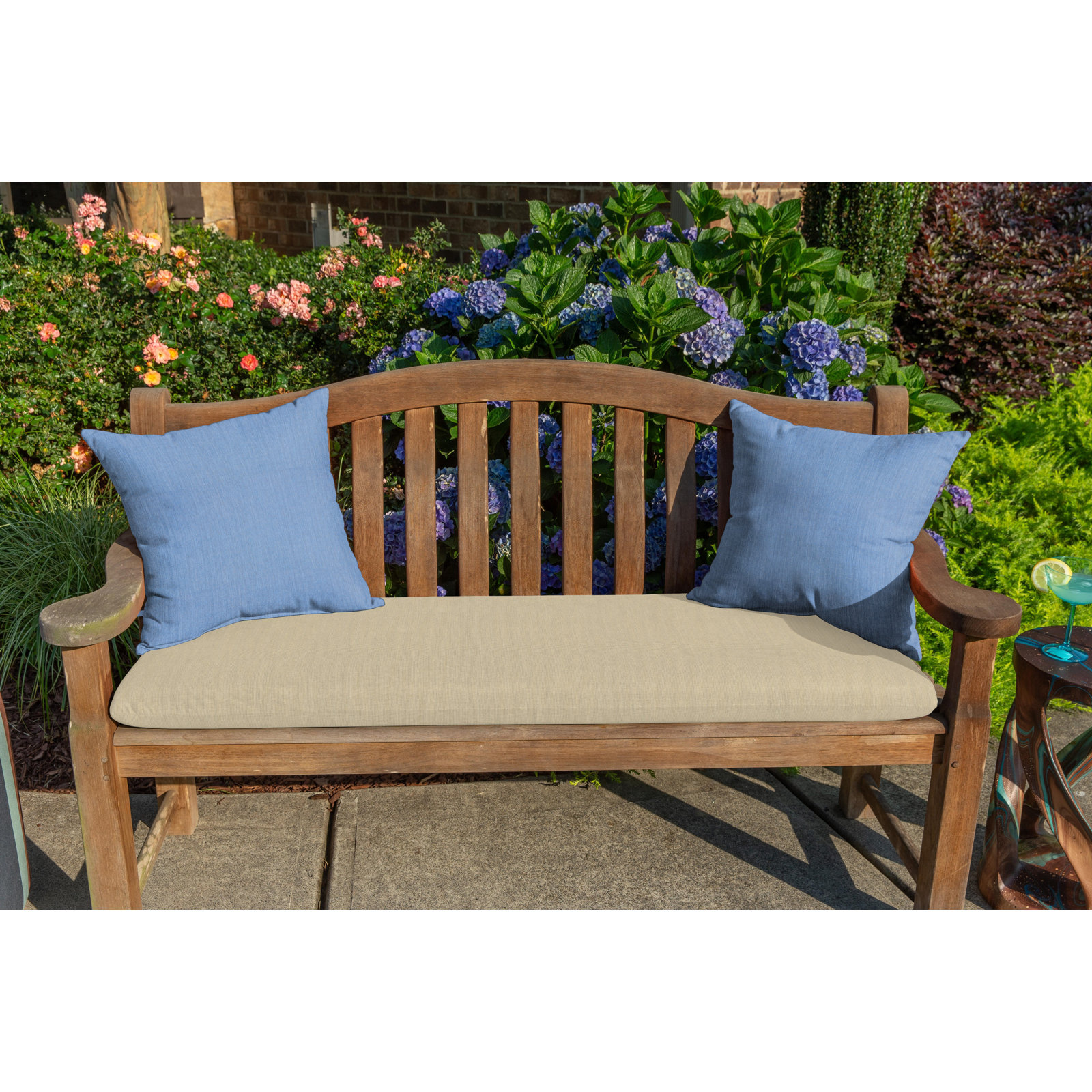 Sunbrella® Throw Pillow, 18"H x 18"W, Cast Ocean Sunbrella®
