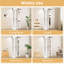 Portes de grange pliantes en verre givré blanc 1-Lite avec trousse de quincaillerie d'installation-108072973