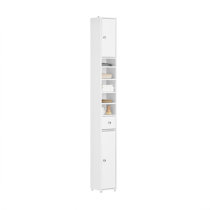 Capri 2 Door Multi-Purpose Tall White Utility Storage Cupboard
