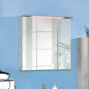 Profil Mirror Cabinet, Stone Grey