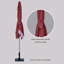 Shinetta 6,5 x 10 pi Parasol carré-910630945