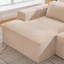 Canapé modulaire en velours côtelé à compression en L 92 po, canapé rembourré doux et désossé moderne avec jeté, aucun assemblage requis pour le salon-126421467-126421473