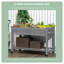 Lit de jardin surélevé en bois à 2 niveaux avec trous de drainage et doublure, tablette de rangement et roulettes Outsunny, 47 po x 22 po x 33 po, gris