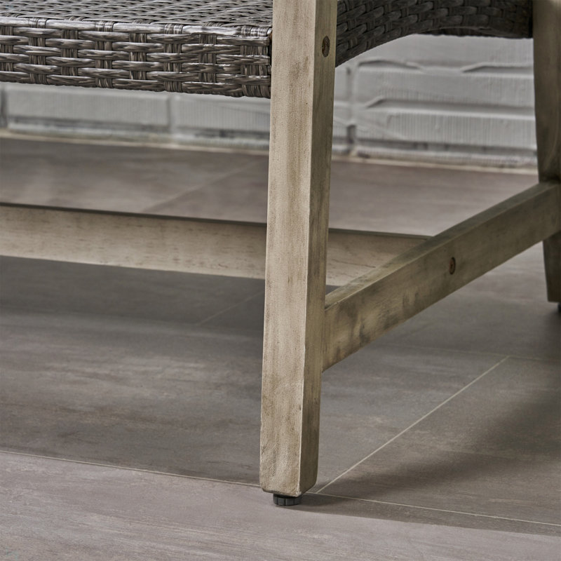 Causeuse en bois Hampton, Gris