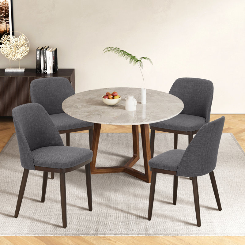 Nihith 47.2cm H Fabric Upholstered Side Chair, Light Grey